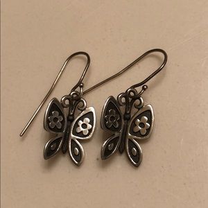 James Avery butterfly dangle earrings